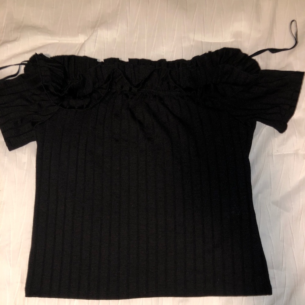 Zara off the shoulder shirt